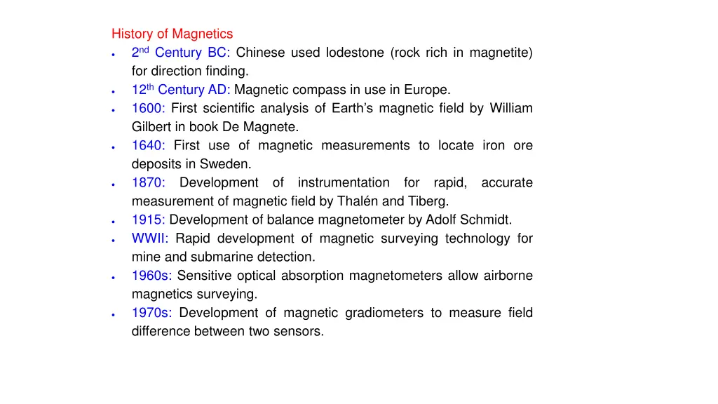 history of magnetics 2 nd century bc chinese used