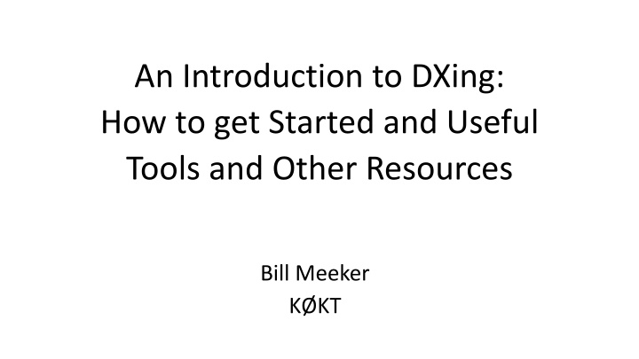 an introduction to dxing how to get started