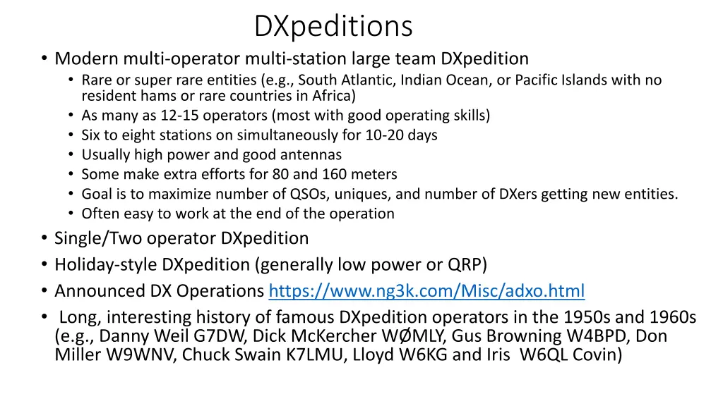 dxpeditions