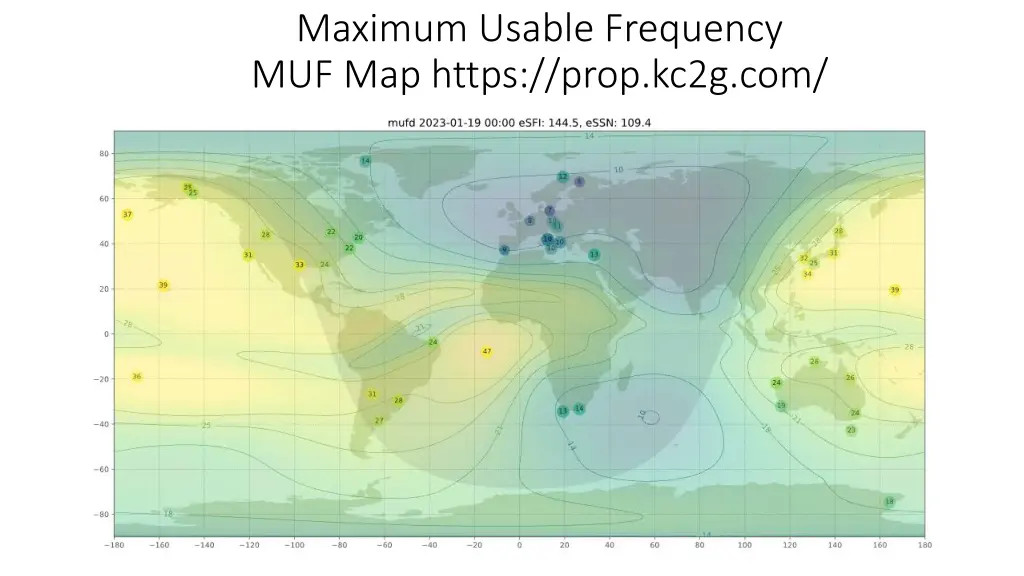 maximum usable frequency muf map https prop kc2g