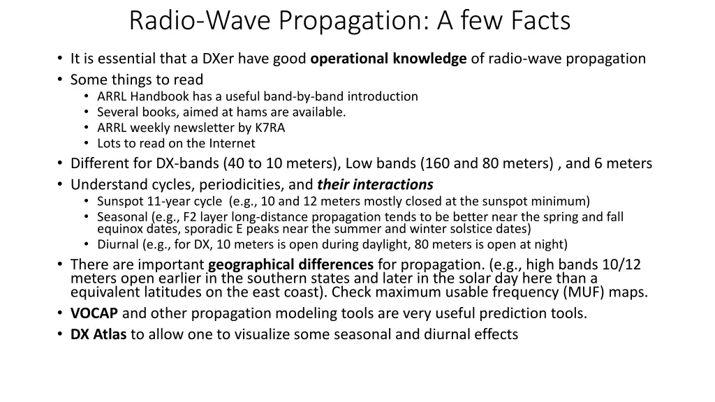 radio wave propagation a few facts