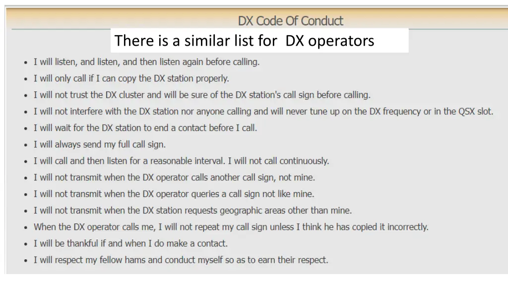 there is a similar list for dx operators