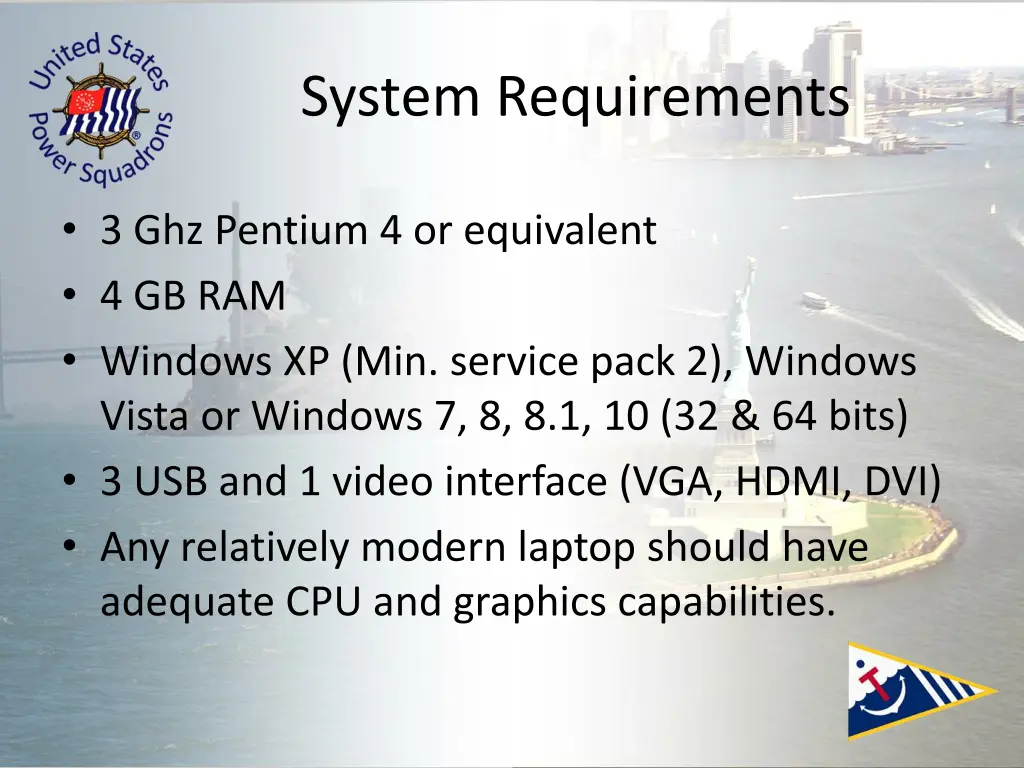 system requirements