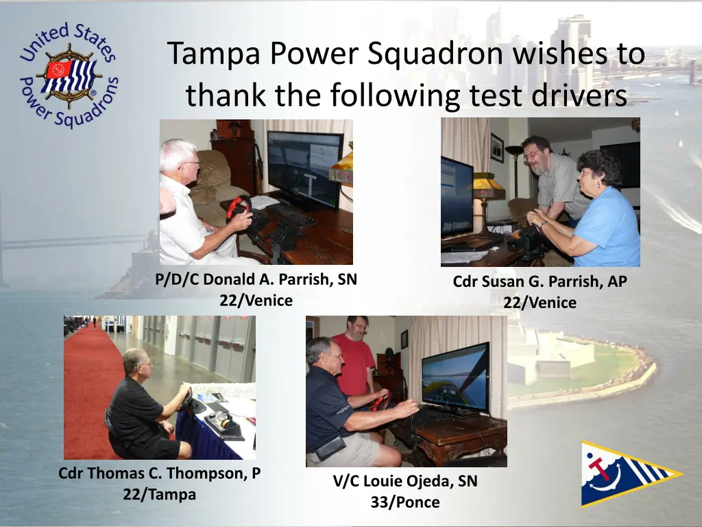 tampa power squadron wishes to thank