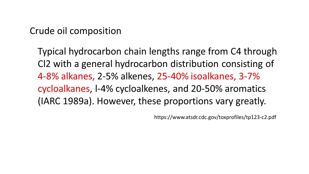 crude oil composition