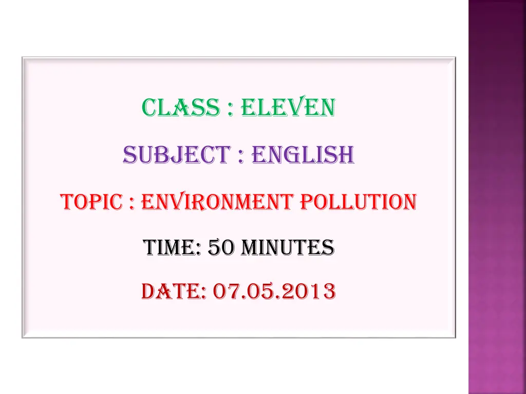 class eleven