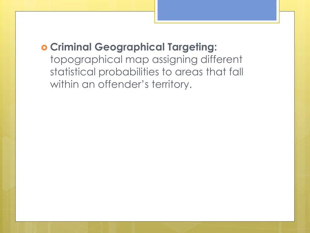 criminal geographical targeting topographical