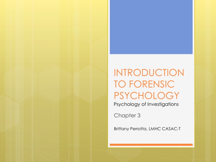 introduction to forensic psychology psychology