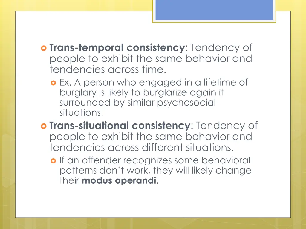 trans temporal consistency tendency of people