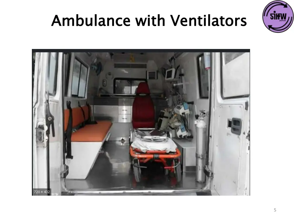 ambulance with ventilators