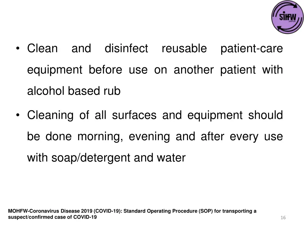 clean and disinfect reusable patient care