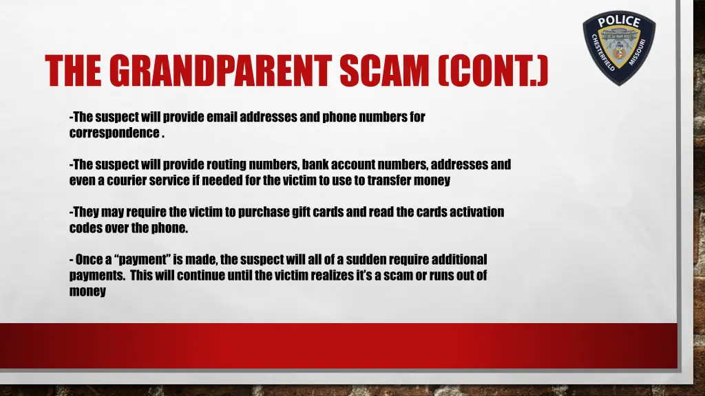 the grandparent scam cont