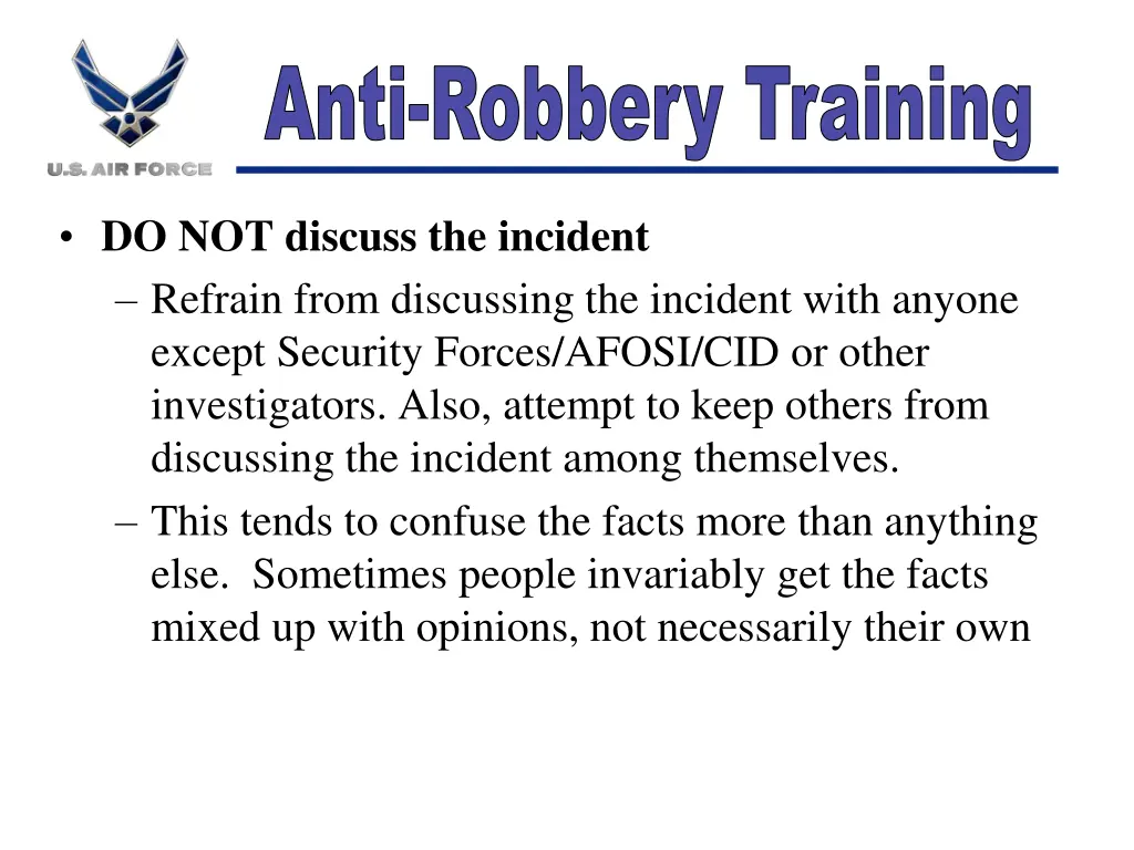 anti robbery training 10