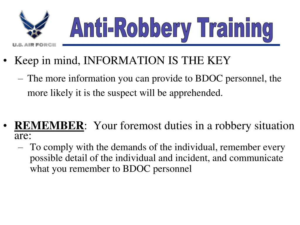 anti robbery training 11