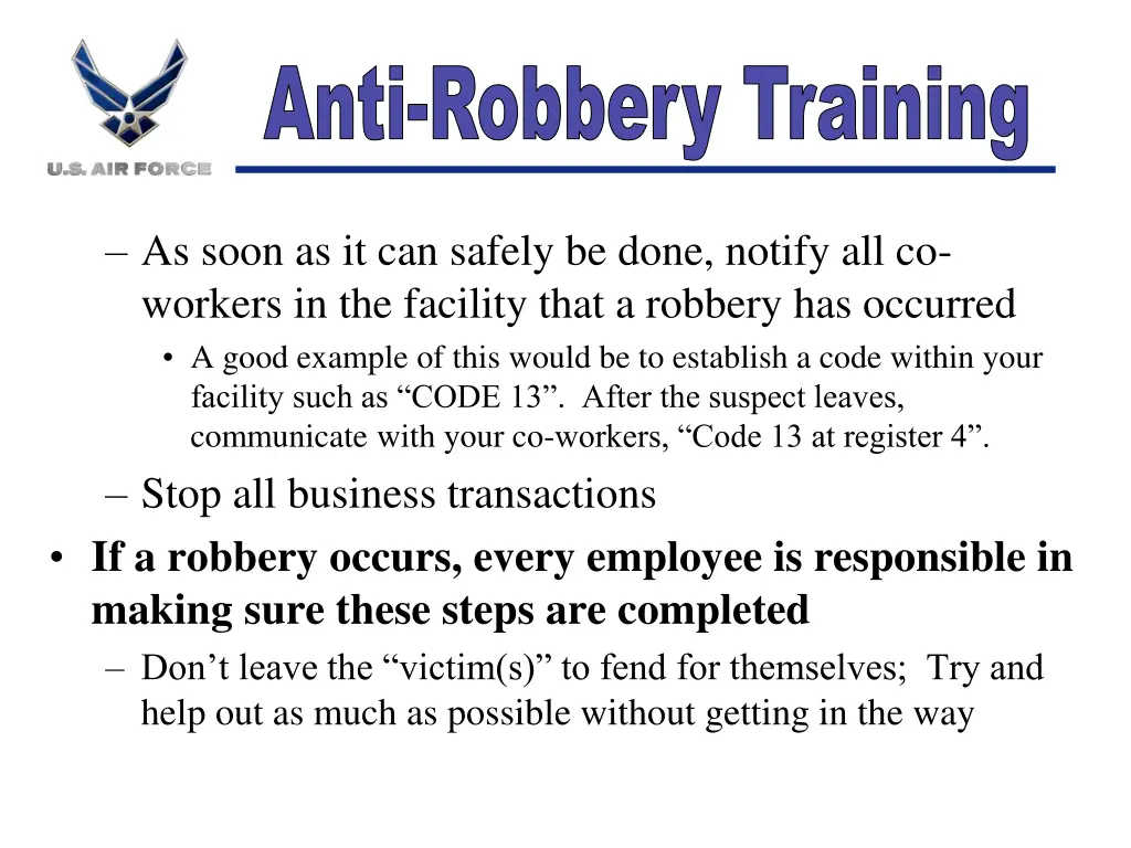 anti robbery training 3