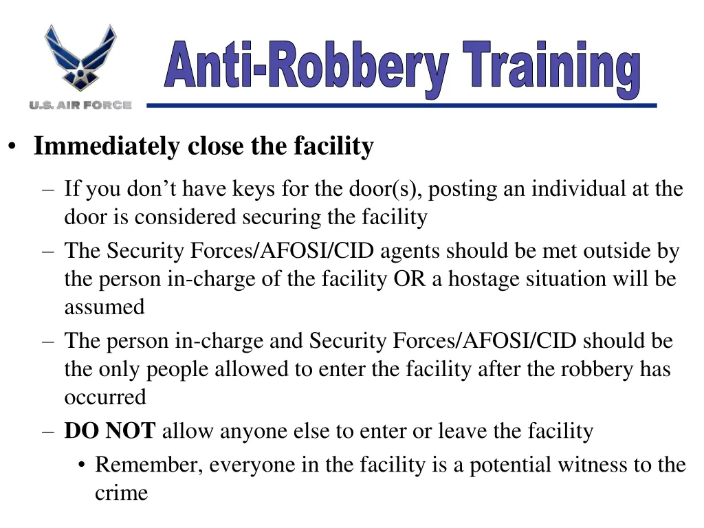 anti robbery training 8