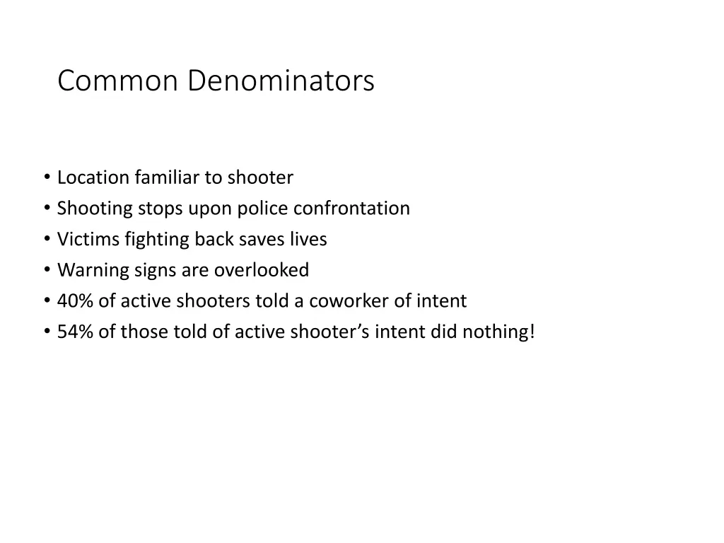 common denominators