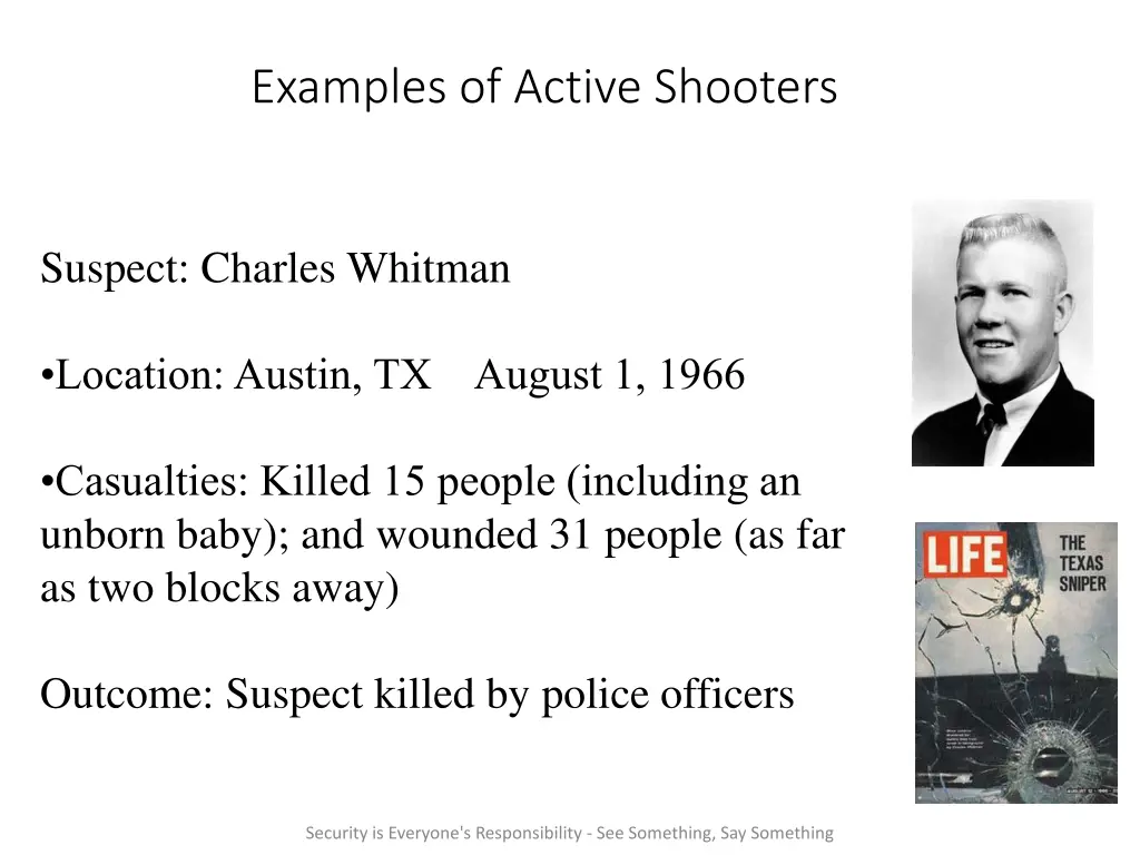 examples of active shooters