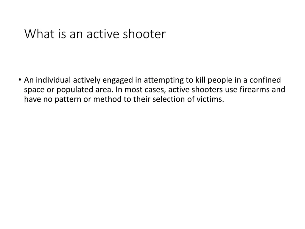 what is an active shooter