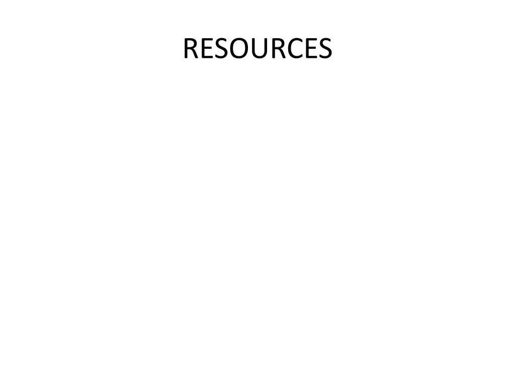 resources