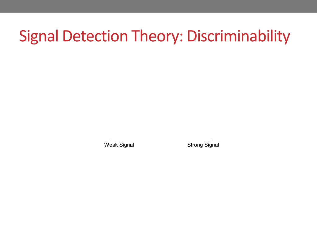 signal detection theory discriminability