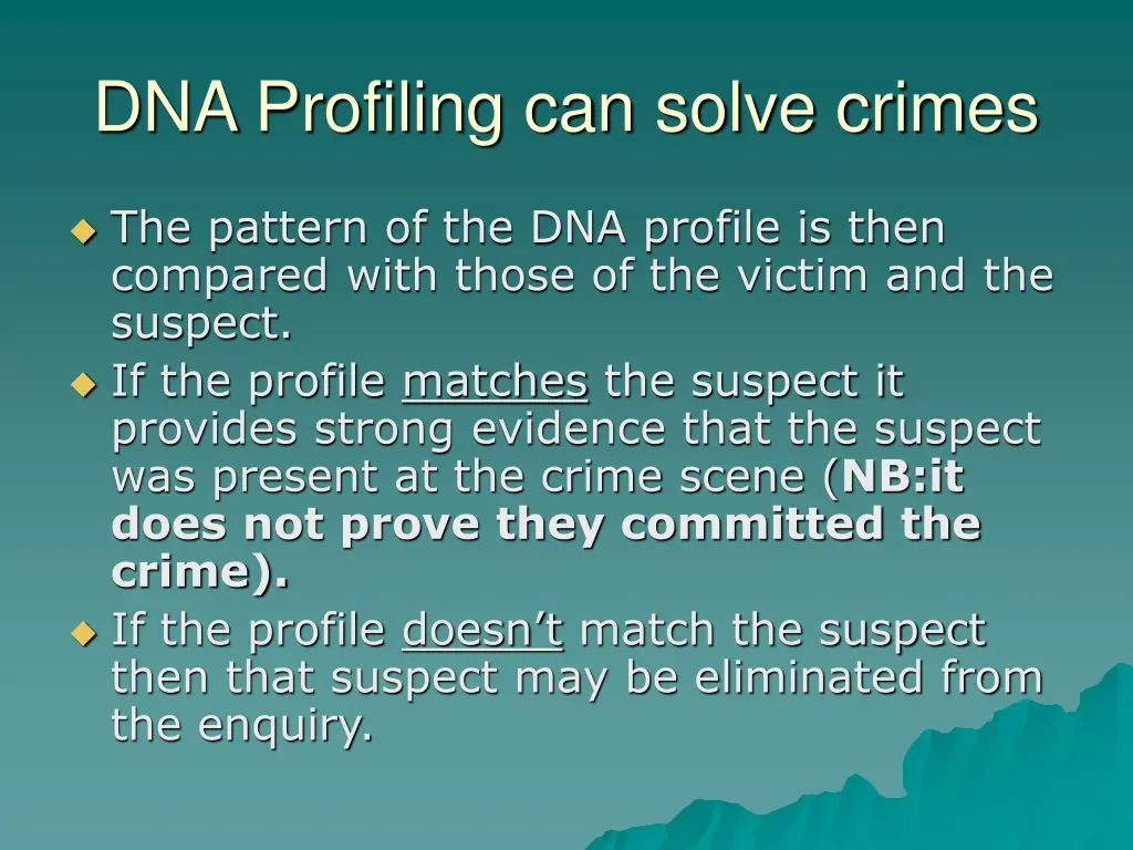 dna profiling can solve crimes