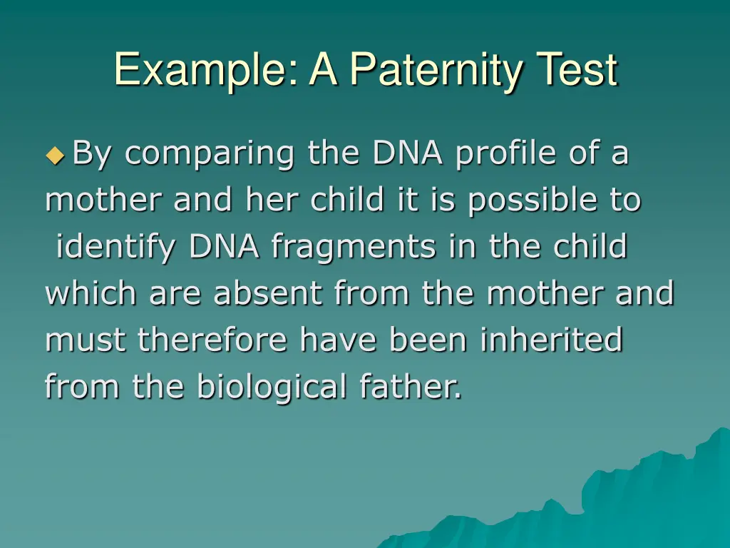 example a paternity test