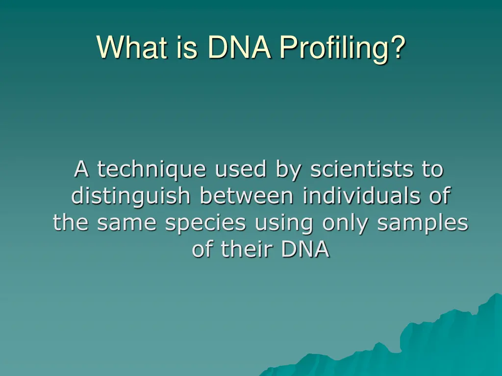 what is dna profiling