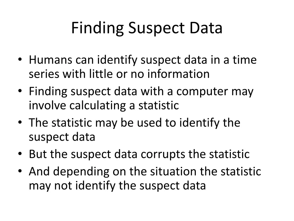 finding suspect data