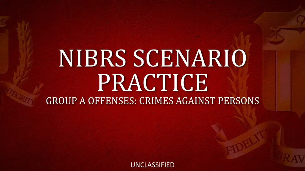 nibrs scenario practice group a offenses crimes