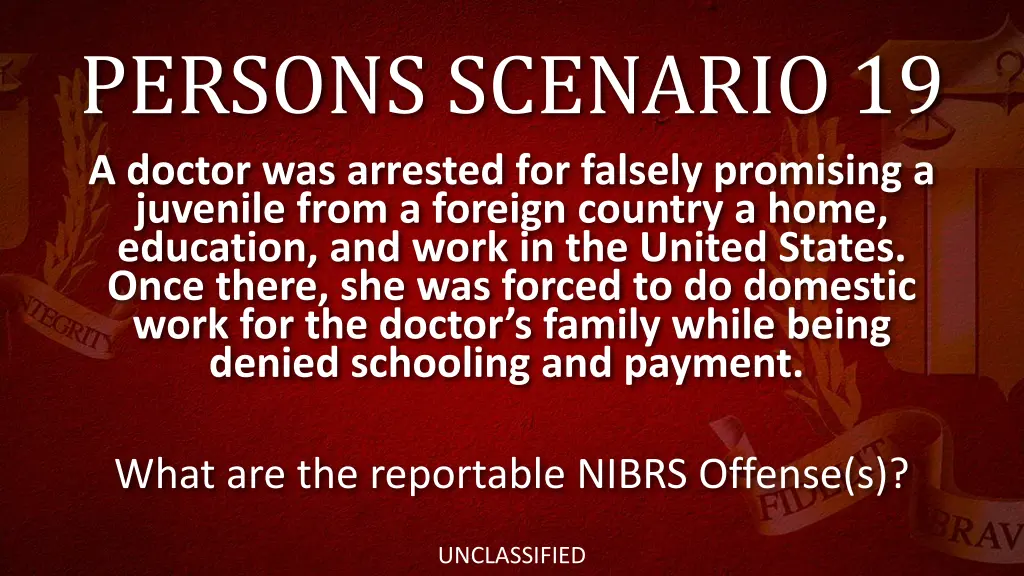 persons scenario 19 a doctor was arrested