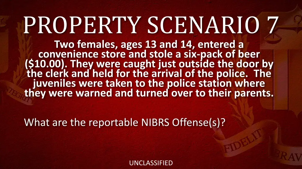 property scenario 7 two females ages