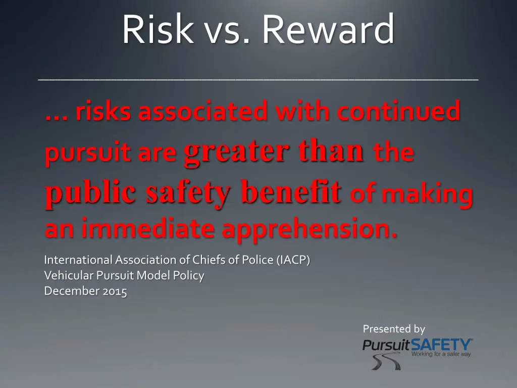 risk vs reward 1