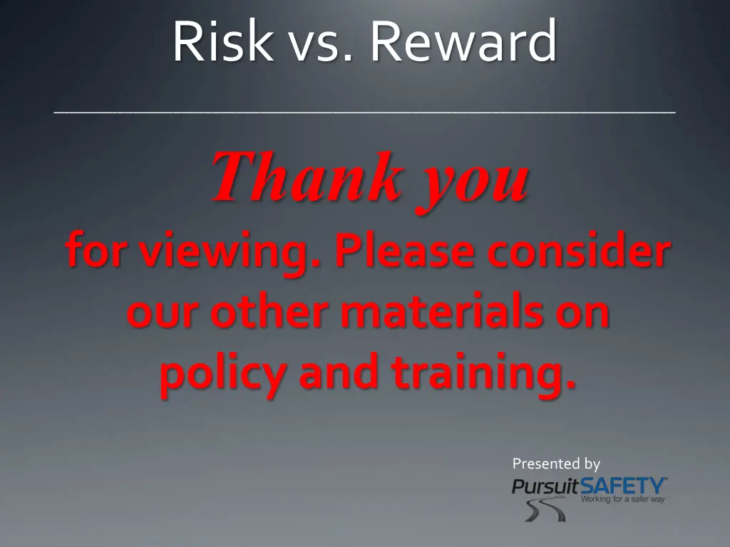 risk vs reward 11