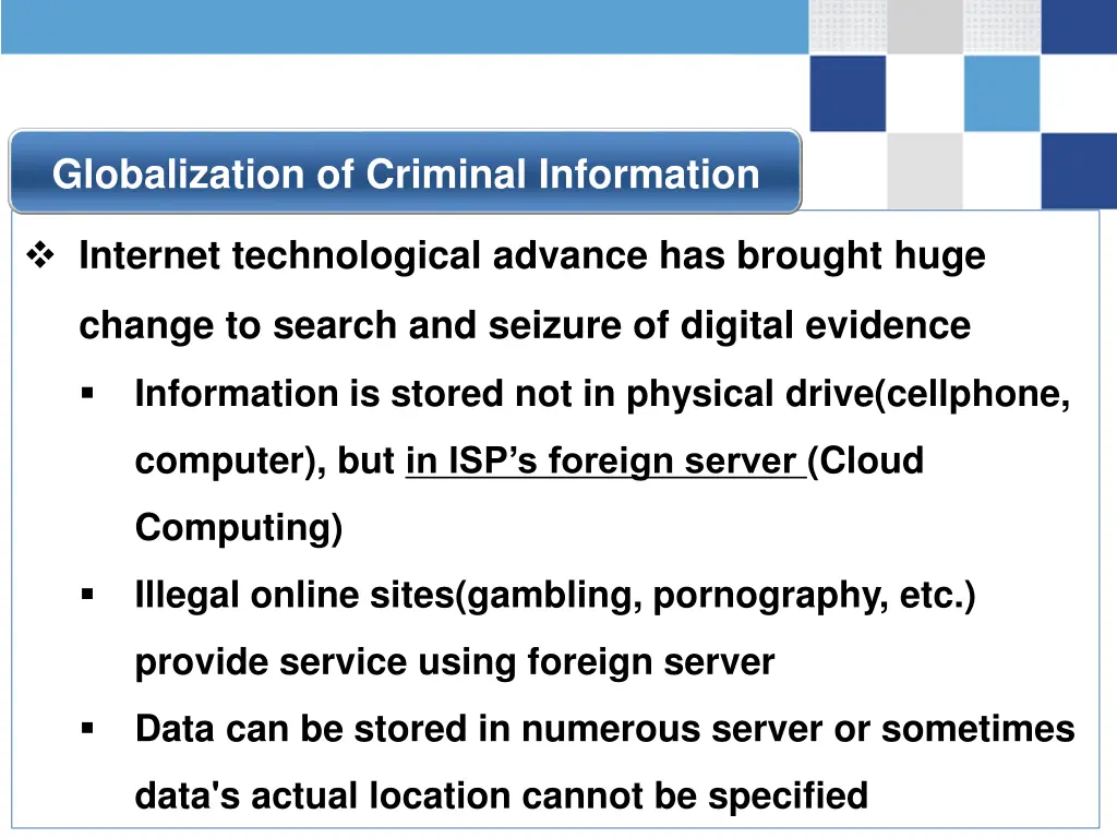 globalization of criminal information