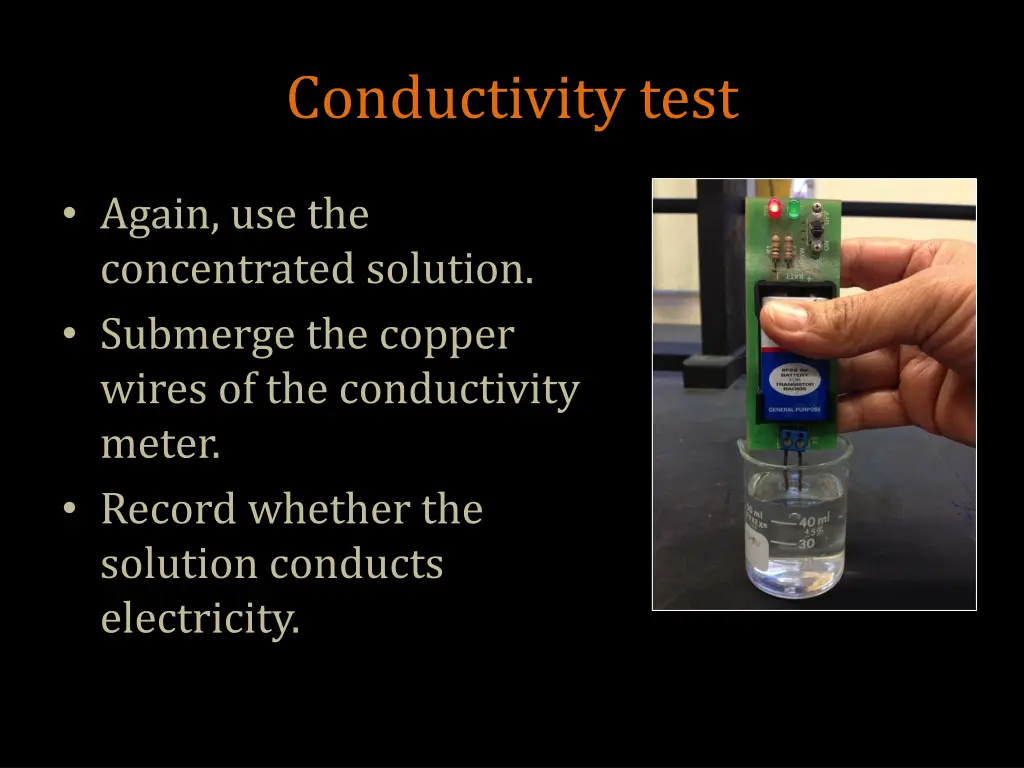 conductivity test