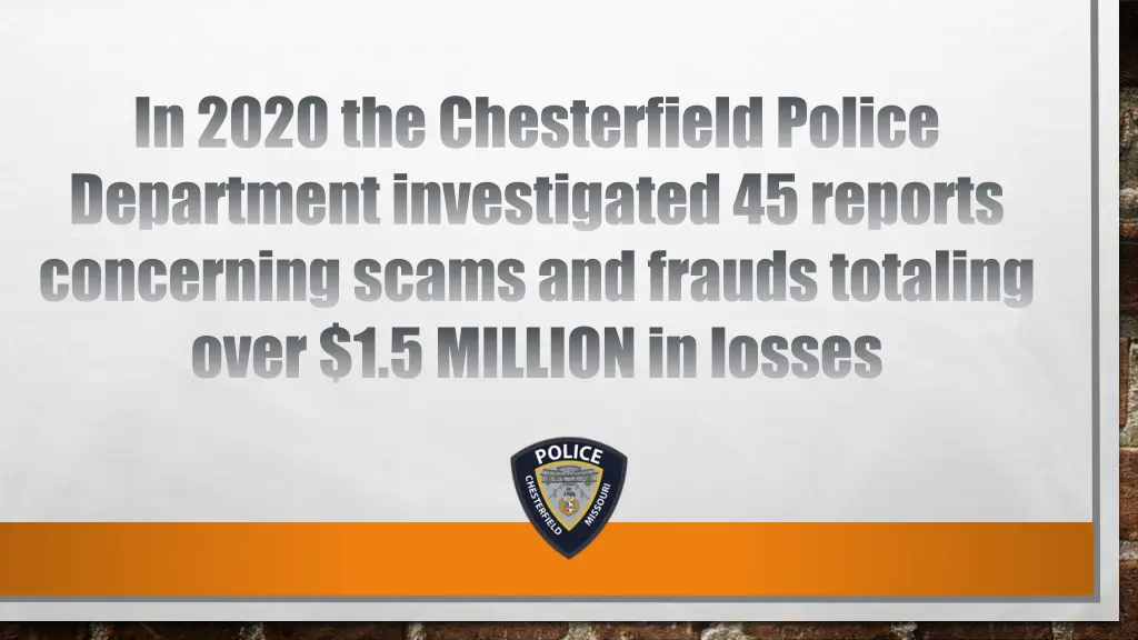 in 2020 the chesterfield police department