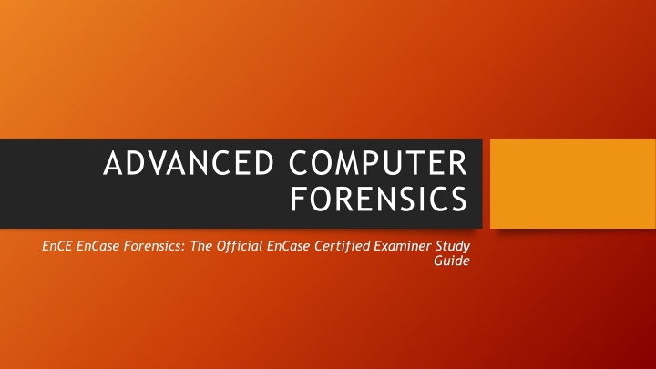 advanced computer forensics