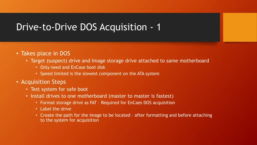 drive to drive dos acquisition 1