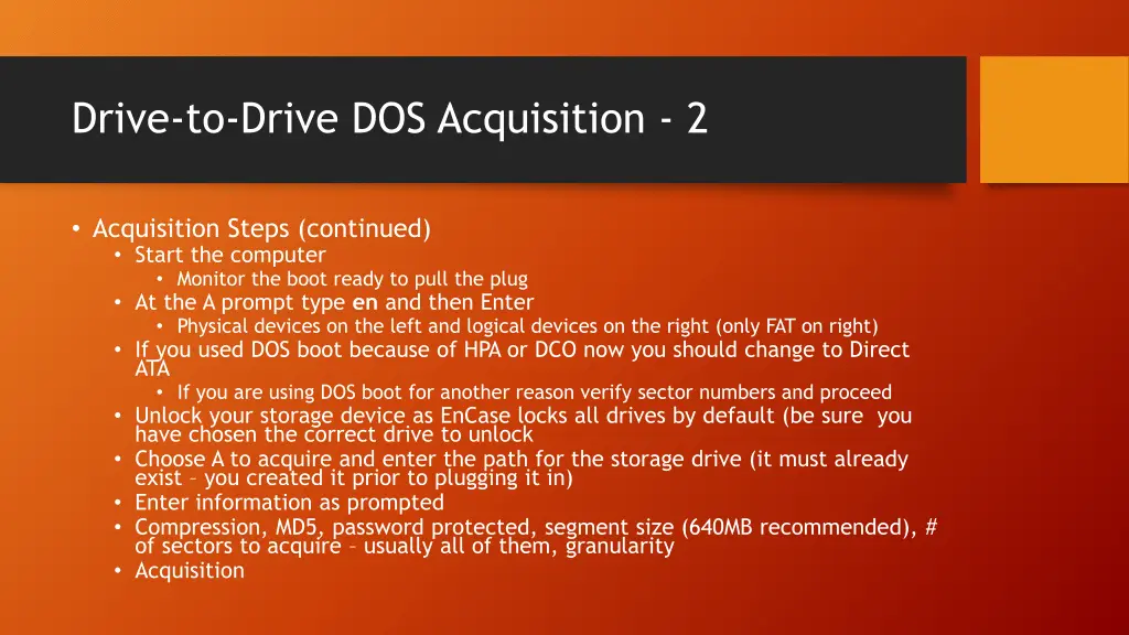 drive to drive dos acquisition 2