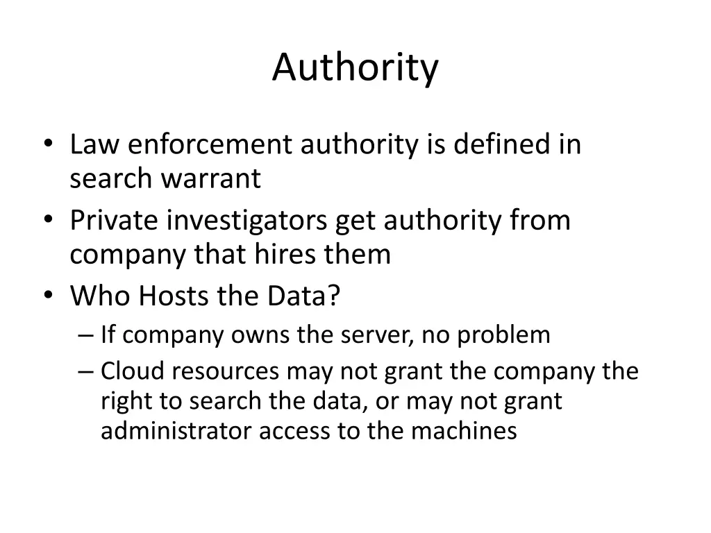 authority