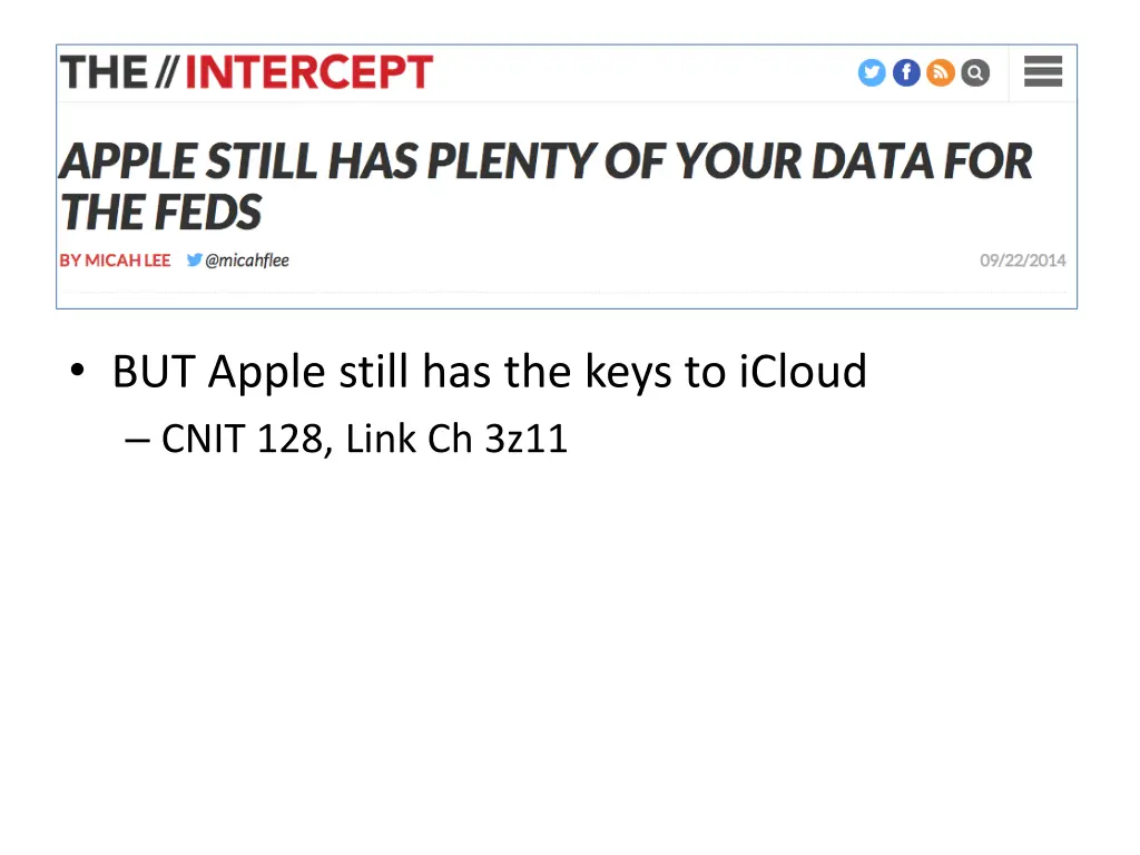 but apple still has the keys to icloud cnit