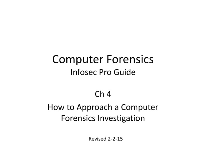 computer forensics infosec pro guide