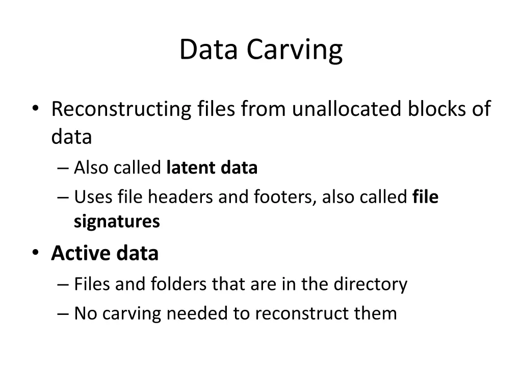 data carving