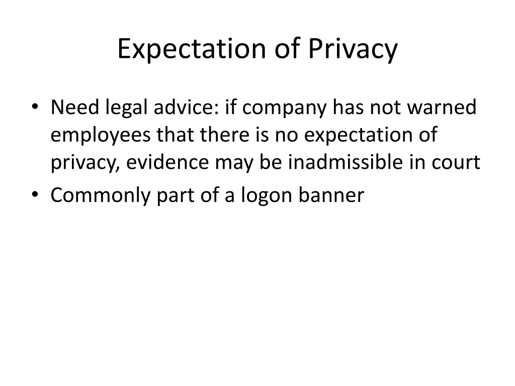 expectation of privacy