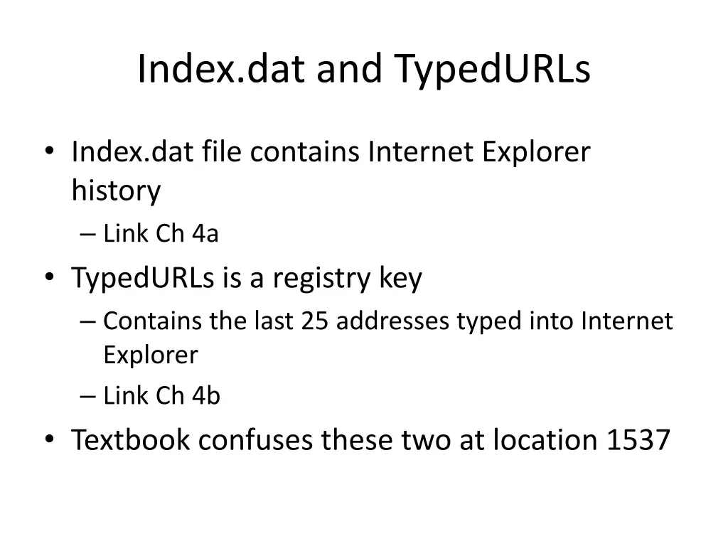 index dat and typedurls