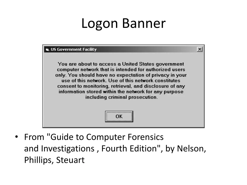 logon banner