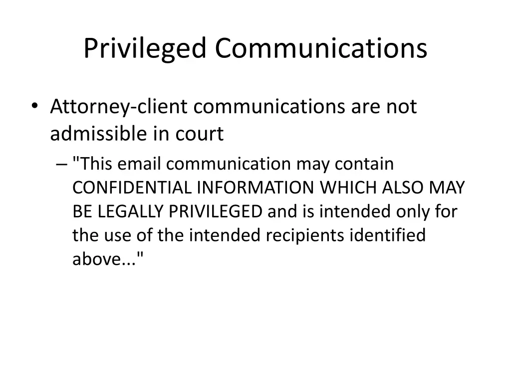 privileged communications