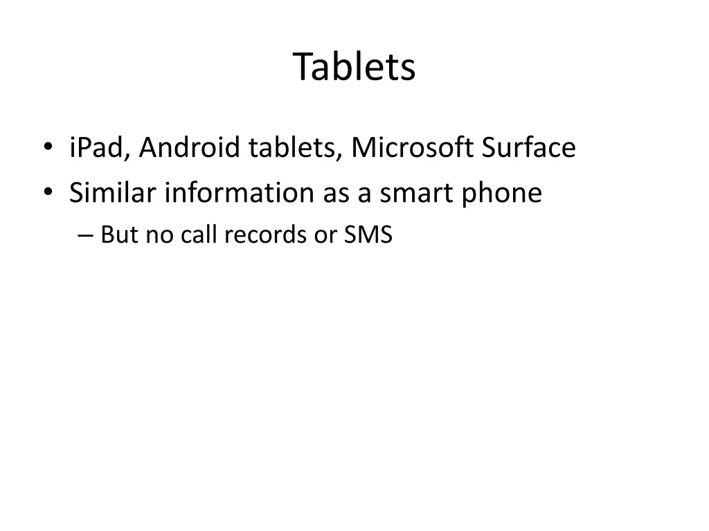 tablets