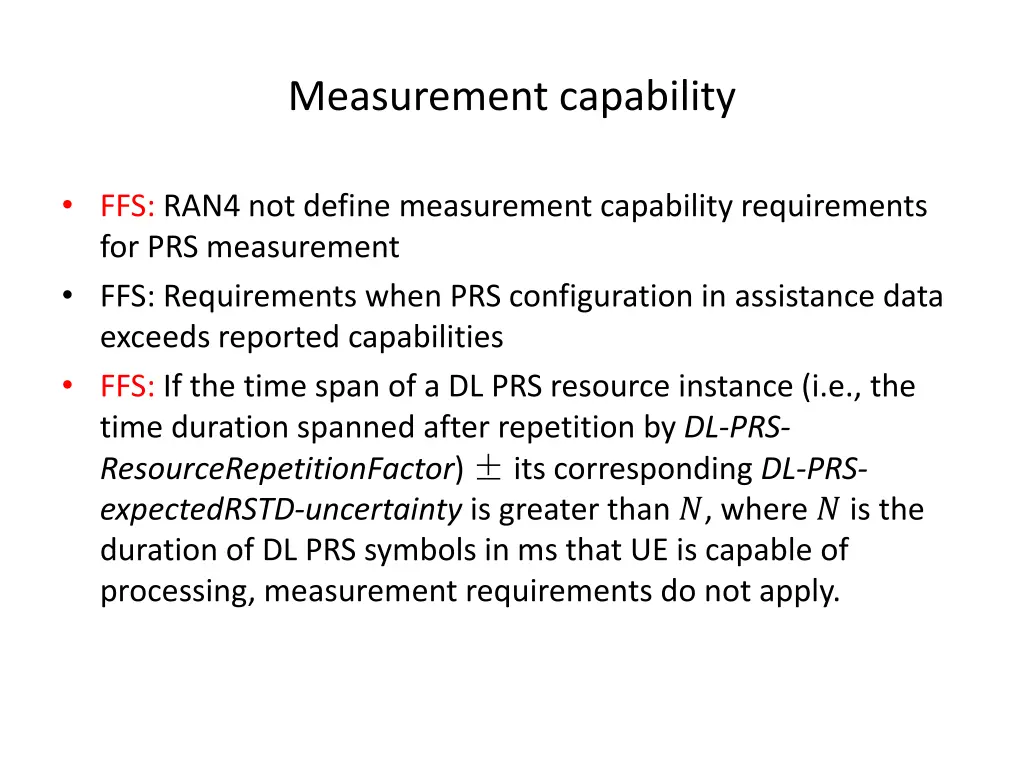 measurement capability